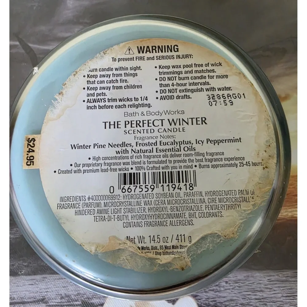 Bath & Body Works THE PERFECT WINTER Large 3-Wick Scented Candle 14.5 oz